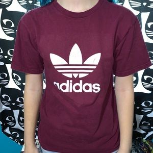 Maroon Adidas Shirt.